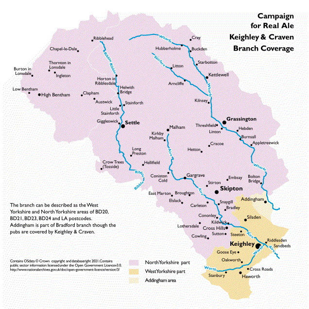 Keighley and Craven Branch area map